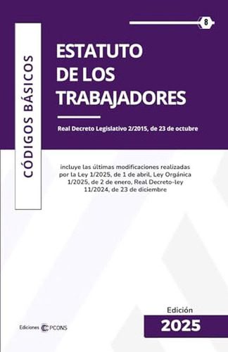 Estatuto De Los Trabajadores: Formato Pequeño (edición En Es
