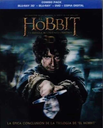 El Hobbit-la Batalla De Los 5 Ejércitos-blu-ray 3d+blu-ray