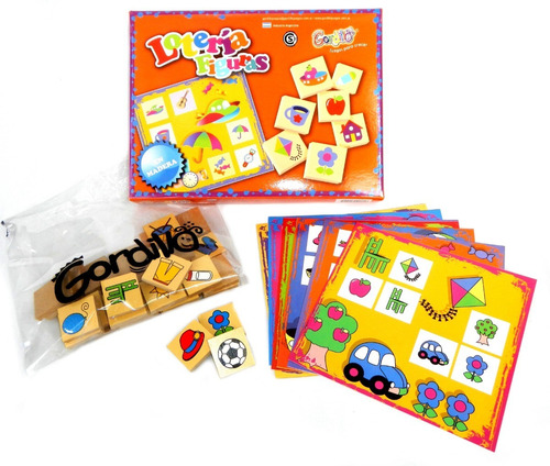 Imagen 4 de 5 de Loteria Infantil De Madera Gordillo Figuras Planeta Juguete