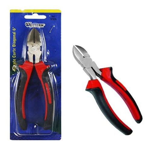 Imagem 2 de 2 de Alicate De Corte 16cm Preto E Vermelho Western 99/6