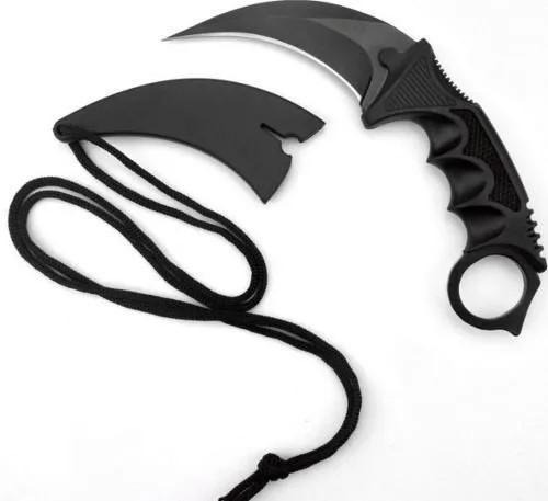 Faca Karambit Black Full Tang De Combate Treino Original