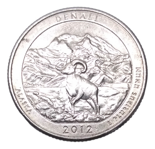 Moneda 1/4 Dólar 25 Centavos Alaska Parque Nacional Denali 