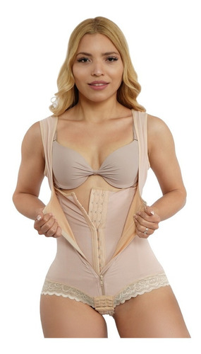 Faja Body Cachetero Tira Ancha Ajustable Broche Intimo De 3