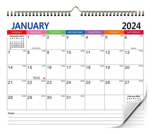 Calendario De Pared 2024-2025 De Enero De 2024 Al 2 De Junio