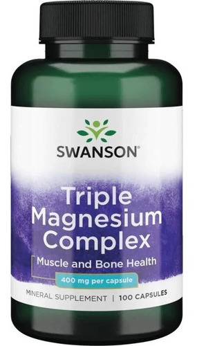 Complejo De Triple Magnesio 400 Mg 100 Cápsulas