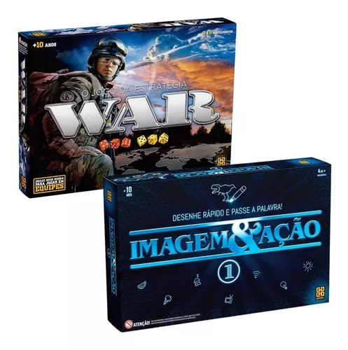 Kit Jogos War 1 e War 2 Grow Jogo de Tabuleiro De Estratégia em