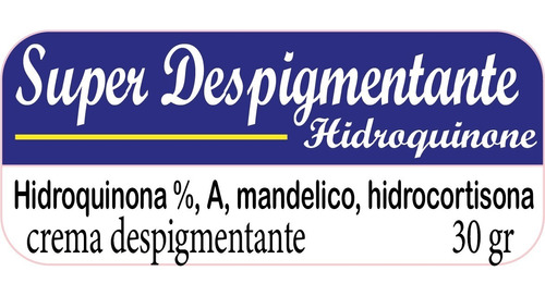 Despigmentante Aclador Hidroquinona + Acido Mandelico 30 G