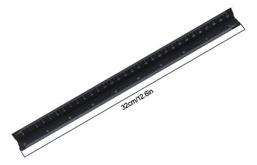 Regla Triangular Sing F Ltd, Triangular, Aluminio, 30 Cm