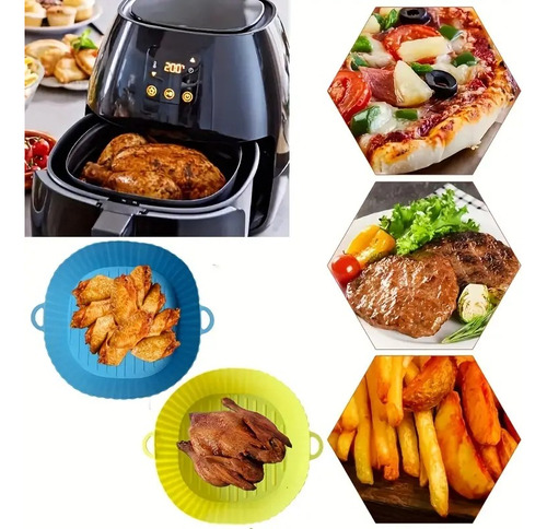 Molde Bandeja Silicona Freidora Aire Air Fryer