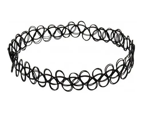 Gargantilla Cuello Elastico Tattoo Choker Black Stretch