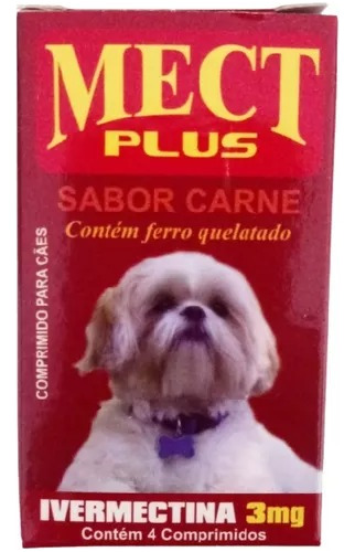Mect Plus Ivermectina Para Cães Contra Pulga 3mg-sabor Carne