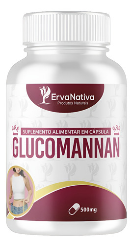 Glucomannan Erva Nativa Cápsulas - 100 Unidades