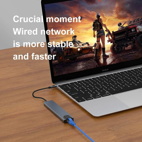 Adaptador Multipuerto Usb Wei Jun Tipo C 5 En 1 De 100 Mbps
