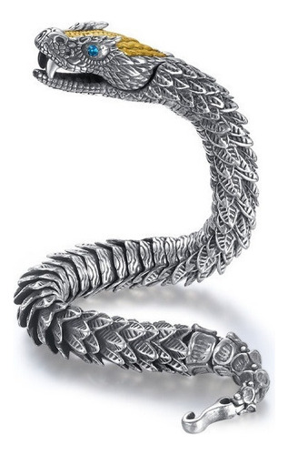 Real Cobra Bracelet In 925 Sterling Silver Handcrafted With
