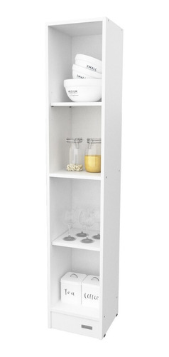 Organizador Columna Estantes Melamina Blanco Cocina 1,50 Mt