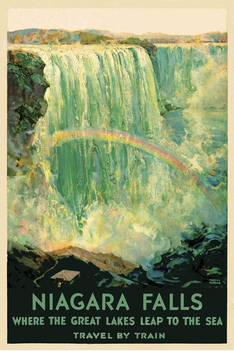 Iman Niagara Falls Great Lake Leap To The Sea 1920s Vintage
