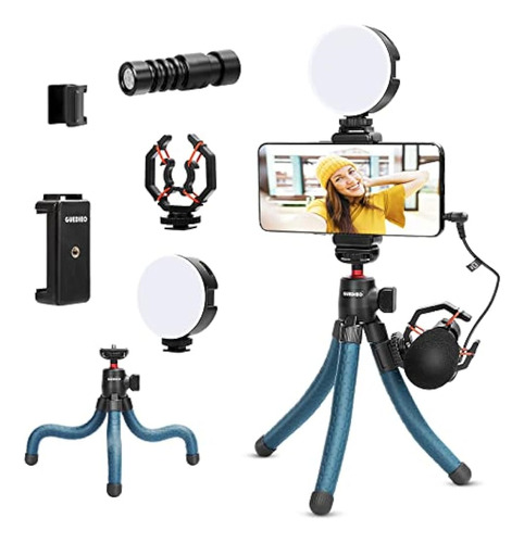 Smartphone Video Microphone Vlog Kit Para iPhone, Smartphone