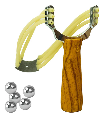 Resortera Manual Hulera 3 Ligas Con Balines