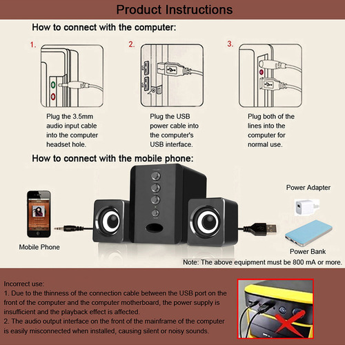 Equipo De Audio Usb Box Desktop Music D-202 Para Estéreo Con
