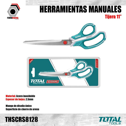 Imagen 2 de 4 de Tijera De Cocina 275mm (11 ) De Acero Inoxidable
