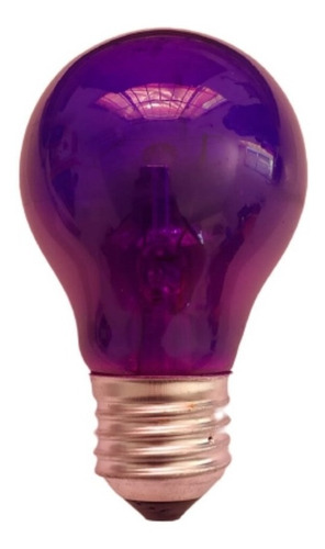 Lâmpada Decorativa Incandescente A19 40w 230v Violeta 6pç