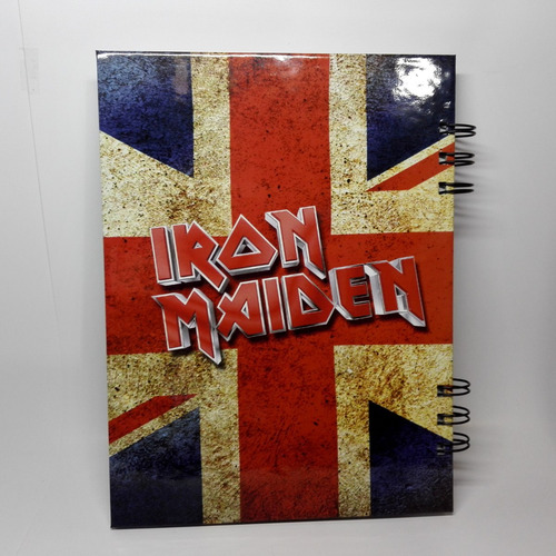 Imagen 4 de 4 de Cuaderno Iron Maiden 90 Hojas Cuadrículadas Tapas Duras