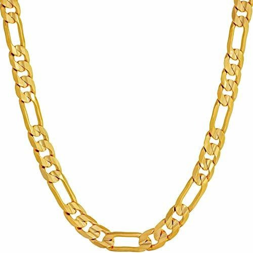 Joyería Collar De Oro De Cadena Figaro De 6 Mm Para Hombres 
