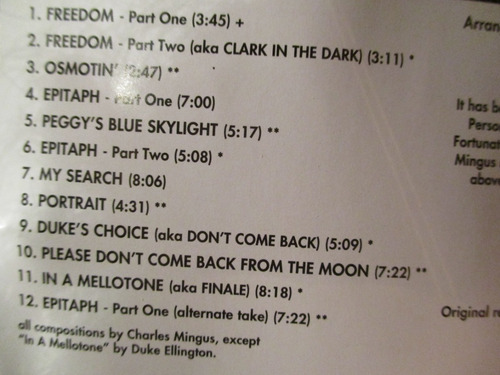 Imagen 5 de 5 de Charles Mingus - The Complete Town Hall Concert
