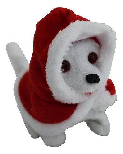 Papai Noel Musical Cachorrinho Pet Natalino Enfeite Natal