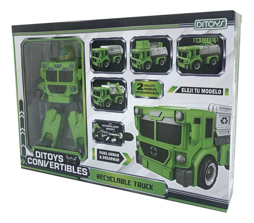 Camion De Reciclaje Transformable En Robot Ditoys 2447