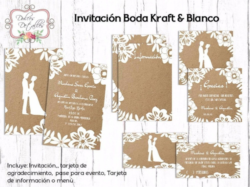 Tarjeta Invitacion Imprimible Editable Para Boda 10