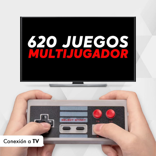 Imagen 3 de 9 de Consola Multijugador Inalámbrica Hdmi 620 Juegos Conexión Tv
