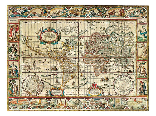 Imagen 2 de 2 de Rompecabezas Ravensburger Mapamundo 1650 16633 de 2000 piezas