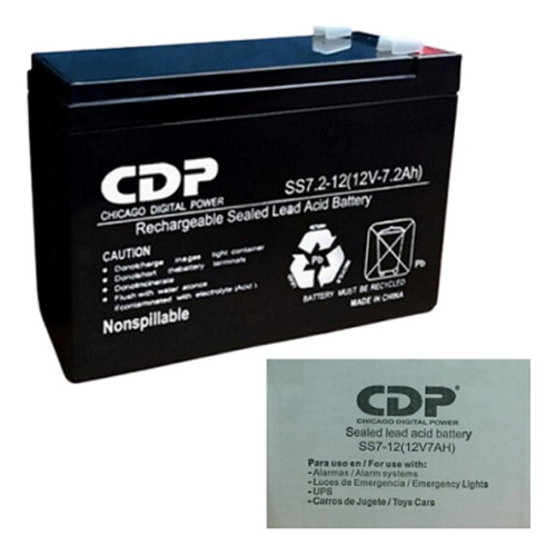 Batería Cdp Para Ups 12v 7ah