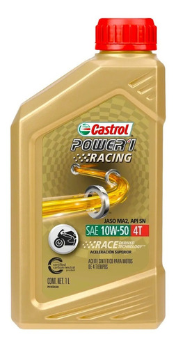 Aceite Castrol Sintético 100% 10w50 Power 1 Ryd