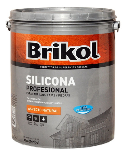 Brikol Ladrillos Silicona Base Agua Incoloro 4lts Pintumm