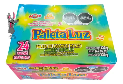 Paleta Con Luz Las Delicias 24 Piezas Sabores Frutales