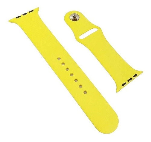 Pulso Correa Manilla Para Smartwatch Silicona Amarillo 42 44