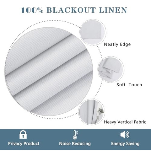 Chyhomenyc 2 Paneles De Forro Para Cortinas 100% Blackout,