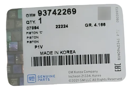 comprar Piston De Caja 3ra Y 4ta Optra