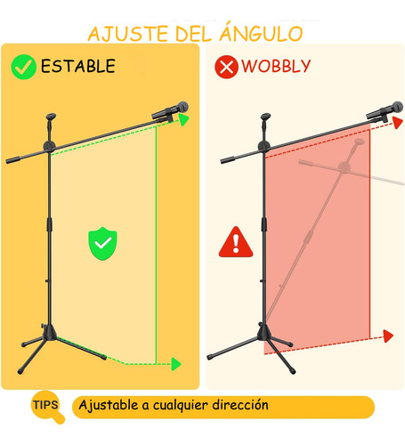 Trípode De Micrófono De Pie Retráctil Soporte De Micrófono