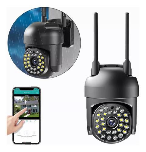 Cámara De Seguridad Wifi Exterior 1080p Con Iluminación Led