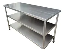 Comprar Mesa De Trabajo 03 Niveles Acero Inoxidable 60x110 Cm
