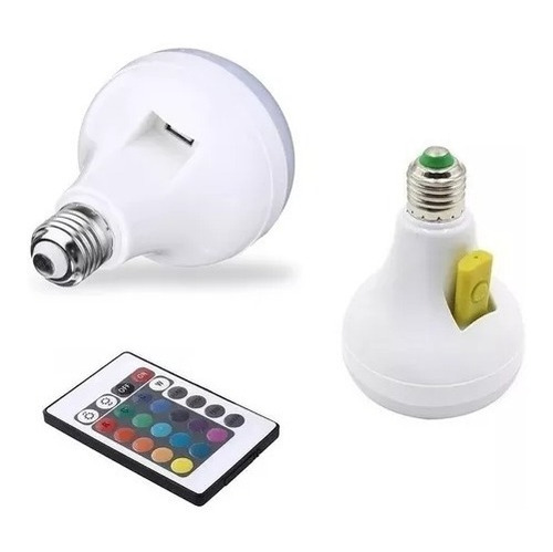 Bombillo Luz Led Colores Con Parlante Bluetooth