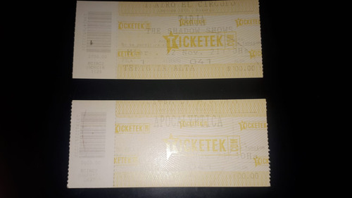 Lote Entradas Recital Metal - Carcass Lacuna Katatonia Tarja (Usado)