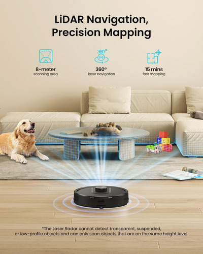 Robot Aspirador Y Fregona Con Autovaciado Y Navegación Lidar