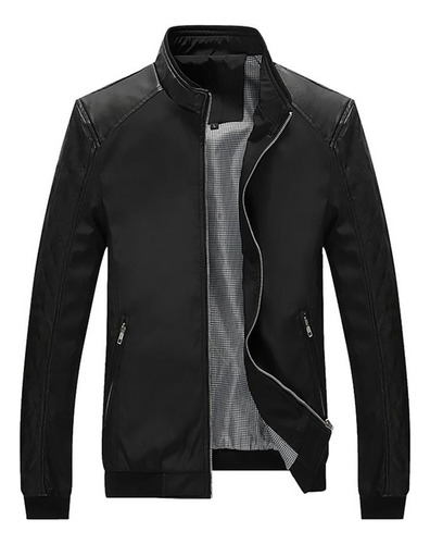 Calidad Chaqueta Hombre Cuero Sintetico Drill Ropa Colombia