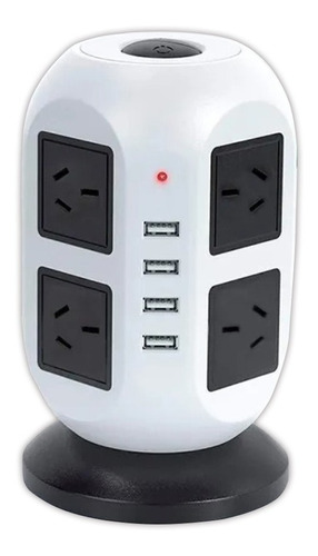 Prolongador Zapatilla Torre Vertical 8 Tomas 4 Usb Tbcin 2mt