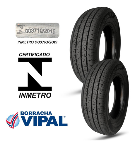 Kit 2 Pneus 175/70r14 Aro14 Inmetro + Cabo De Bateria Brinde