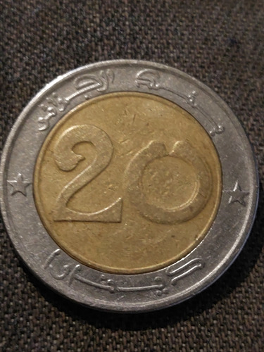 Argelia 20 Dinares Año 1992 Bimetalica Km # 125